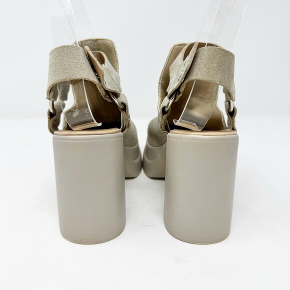 ree People Hybrid Harness Suede Platform Booties in Grey Diamond Size 6.5 - Picture 9 of 12